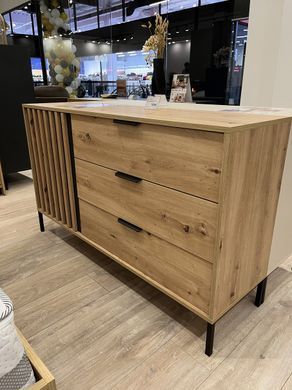 Комод Perfect Home Талли / Tally 1-дверный с 3 ящиками 1D3S/138 Дуб артизан/антрацит реальная фотография
