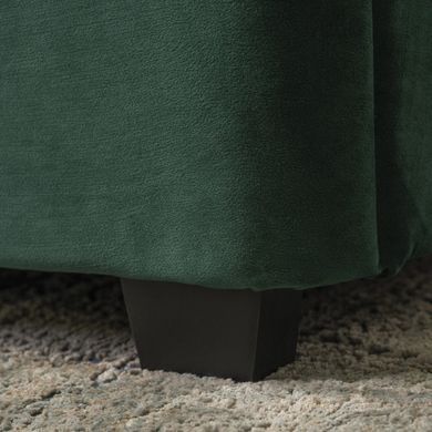 Кровать двуспальная бархатная MEBEL ELITE CROS Velvet 160x200 см Зелений реальная фотография