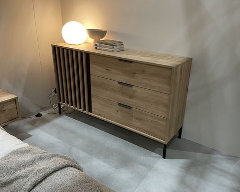 Комод Perfect Home Талли / Tally 1-дверный с 3 ящиками 1D3S/138 Дуб артизан/антрацит реальная фотография