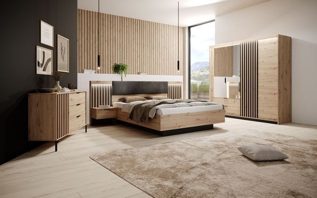 Комод Perfect Home Талли / Tally 1-дверный с 3 ящиками 1D3S/138 Дуб артизан/антрацит реальная фотография
