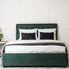 Кровать двуспальная бархатная MEBEL ELITE CROS Velvet 160x200 см Зелений