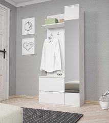 Передпокій з дзеркалом Perfect Home Грін / Green 3-дверний Білий жива фотографія