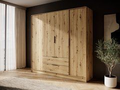 Шкаф для одежды Perfect Home Келли / Kelly 4D 4-дверный Дуб артизан реальная фотография