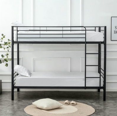 Двоярусне ліжко MEBEL ELITE RODEZ 90x200 см Чорний жива фотографія