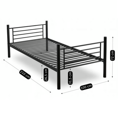 Двоярусне ліжко MEBEL ELITE RODEZ 90x200 см Чорний жива фотографія