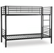 Двоярусне ліжко MEBEL ELITE RODEZ 90x200 см Чорний