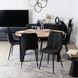MEBEL ELITE Комплект HARRY стіл 102-142 см дуб крафт/чорний та 6 стільців PERU 2 чорний