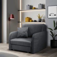 Набір з 2х розкладних крісел MEBEL ELITE VERO 97 см, Сірий / велюр