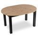 MEBEL ELITE Комплект HARRY Стіл 102-142 см Artisan Дуб/Чорний та 6 стільців PERU Бежевий