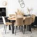 MEBEL ELITE Комплект HARRY Стіл 102-142 см Artisan Дуб/Чорний та 6 стільців PERU Бежевий