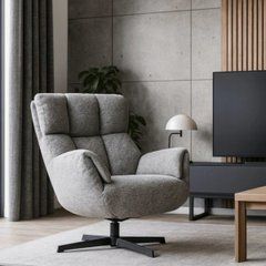 Поворотное кресло REAL Mebel Elite Grey