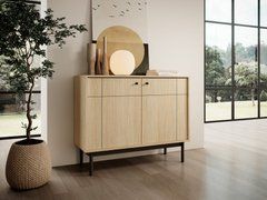 Комод Perfect Home Джапанди / Japandi K104 2-дверный Дуб линеа реальная фотография