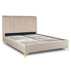 Ліжко MARCELO Velvet Mebel Elite 160x200 см Бежевий жива фотографія