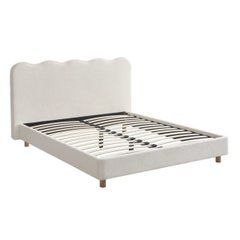 Кровать IZMIR Mebel Elite 160x200 Boucle Cream реальная фотография