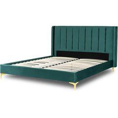 Ліжко ARIA Velvet Mebel Elite 160x200 см Зелений жива фотографія